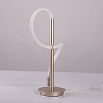 Настольная лампа белым изогнутым плафоном на круглой подставке Luke Lampco Tracer Lamp варинант исполнения - 8 | Loft Concept в Грозном