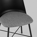 Стул из прочного пластика на металлическом основании Anora Black варинант исполнения - 7 | Loft Concept в Грозном