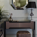 Настольная лампа с черным конусообразным абажуром Glass Flask варинант исполнения - 1 | Loft Concept в Грозном