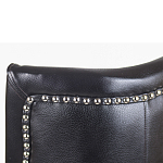 Кресло из натуральной кожи на 4-х деревянных ножках из массива бука Daniel Leather Armchair black варинант исполнения - 5 | Loft Concept в Грозном