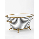 Кашпо Black white stripe варинант исполнения - 2 | Loft Concept в Грозном