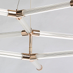 Люстра с геометрической конструкцией из вытянутых цилиндрических плафонов Hex Scaffold  варинант исполнения - 5 | Loft Concept в Грозном