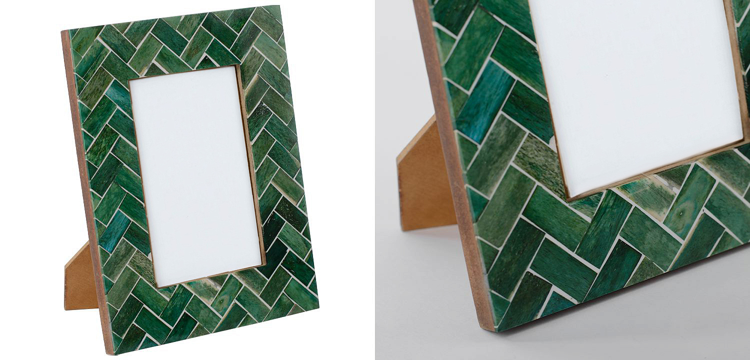 Фоторамка кость Green Indian Bone Inlay photo frame Фоторамка кость Green Indian Bone Inlay photo frame - Loft-Concept в Грозном