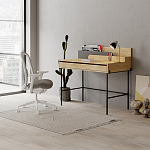 Стол письменный с выдвижным ящиком цвета древесины LEILA WORKING TABLE OAK ANTHRACITE варинант исполнения - 8 | Loft Concept в Грозном