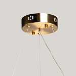 Люстра круглая золотого цвета с прозрачными рельефными стеклянными вставками Textured Glass Chandelier варинант исполнения - 11 | Loft Concept в Грозном