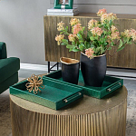 Комплект из двух прямоугольных подносов зеленого цвета Serpent варинант исполнения - 4 | Loft Concept в Грозном