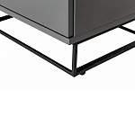 Стеллаж книжный цвета графит с 3-мя открытыми полками и дверкой Strict Lines варинант исполнения - 3 | Loft Concept в Грозном