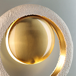 Бра с бежевым текстурным кольцом и латунным шаром в центре Tactile  варинант исполнения - 7 | Loft Concept в Грозном