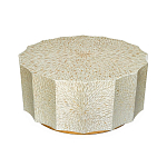 Стол кофейный с отделкой раковинами устриц Coastal Charm варинант исполнения - 2 | Loft Concept в Грозном