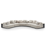 Большой угловой Диван California трансформер с приставными деревянными модулями   варинант исполнения - 1 | Loft Concept в Грозном