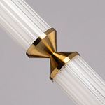 Подвесной светильник с двумя белыми рифлеными цилиндрическими плафонами Golden Swirl варинант исполнения - 7 | Loft Concept в Грозном