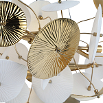 Люстра с белыми и золотистыми цветами Dahlia Flowers Lamp варинант исполнения - 5 | Loft Concept в Грозном