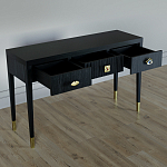 Дизайнерский Письменный стол Elsa Dreams Black с тремя ящиками варинант исполнения - 4 | Loft Concept в Грозном