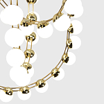 Люстра подвесная светодиодная с круглыми плафонами белого цвета PEARLS Suspension 39  варинант исполнения - 5 | Loft Concept в Грозном