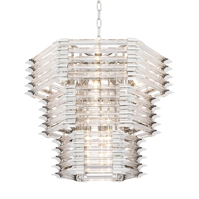 Люстра Chandelier Wren Никель Прозрачный (Transparent) Люстра Chandelier Wren Никель Прозрачный (Transparent) в Грозном | Loft Concept