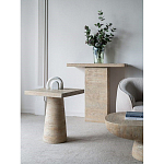 Столик приставной с квадратной столешницей Textured Cream Table варинант исполнения - 7 | Loft Concept в Грозном