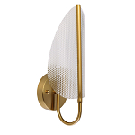 Бра с изогнутым рельефным плафоном Textured Glass варинант исполнения - 1 | Loft Concept в Грозном