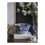 Чаша белая с синим цветочным узором Chino Dishes варинант исполнения - 3 | Loft Concept в Грозном