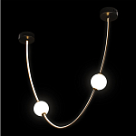 Подвесной светильник в форме дуги с белыми шарообразными плафонами Flos Wireline Lighting варинант исполнения - 1 | Loft Concept в Грозном