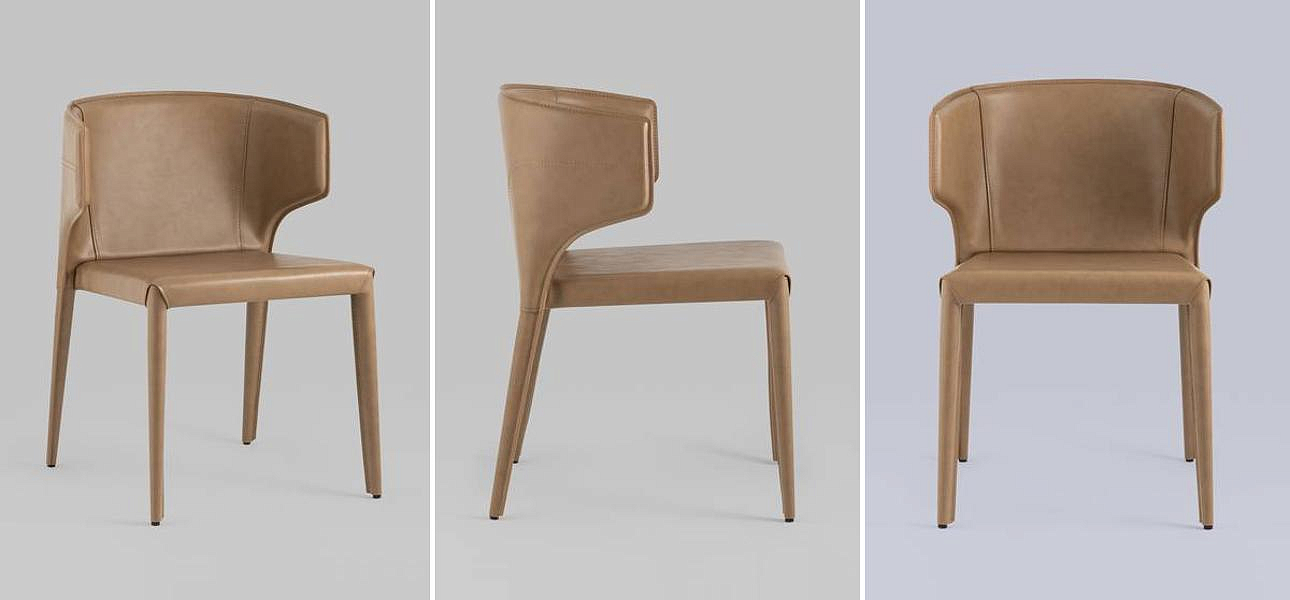 Стул ELBERT CHAIRS Бежевая Экокожа Стул ELBERT CHAIRS Бежевая Экокожа - Loft-Concept в Грозном
