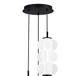 Люстра светодиодная каскадная с 3-мя белыми воздушными плафонами Glowing Cloud варинант исполнения - 5 | Loft Concept в Грозном