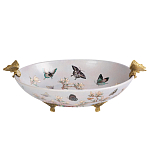 Белое фарфоровое блюдо с изображением бабочек Eden Garden варинант исполнения - 1 | Loft Concept в Грозном