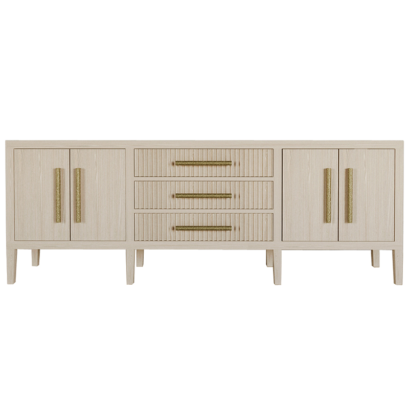 Большая VT-тумба Primo шпон Светлый дуб Древесина Золотой в Грозном | Loft Concept 