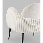 Полукресло Wave Stripes букле белый варинант исполнения - 3 | Loft Concept в Грозном