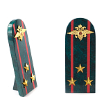 Сувенир Погон МВД из натурального камня змеевик Souvenir Epaulets варинант исполнения - 7 | Loft Concept в Грозном