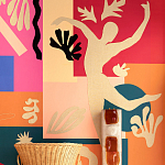 Обои ручная роспись в стиле Арт-деко Jazz Original colourway on painted silk with embroidery варинант исполнения - 4 | Loft Concept в Грозном