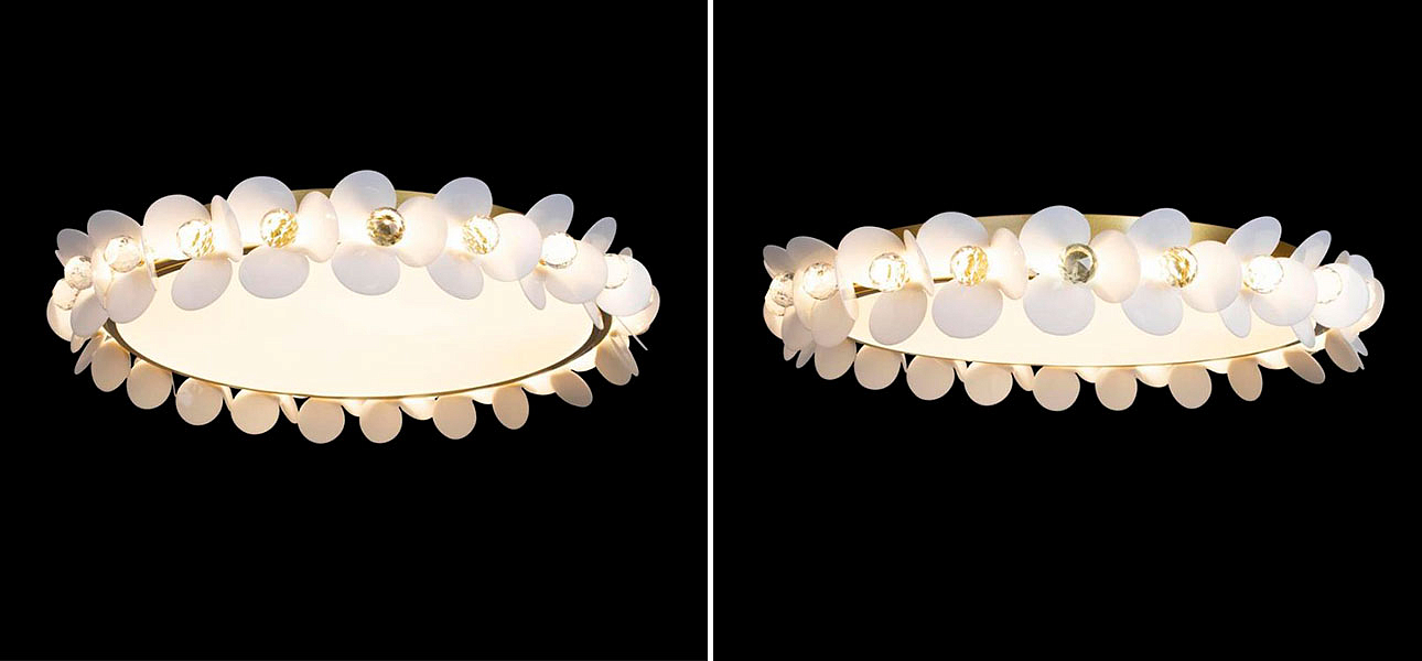 Потолочный светильник Белые Цветы White Flowers Ceiling lamp D 57 Потолочный светильник Белые Цветы White Flowers Ceiling lamp D 57 - Loft-Concept в Грозном
