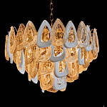 Люстра с многослойными белыми и прозрачными подвесками Character Chandelier варинант исполнения - 5 | Loft Concept в Грозном