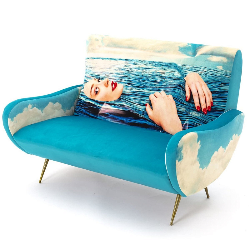 Диван Seletti Sofa Two Seater Sea Girl Голубой Диван Seletti Sofa Two Seater Sea Girl Голубой в Грозном | Loft Concept