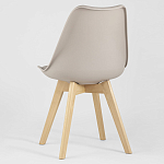 Стул с основой из пластика и мягким сиденьем Arvika Beige варинант исполнения - 5 | Loft Concept в Грозном