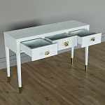 Дизайнерский Письменный стол Elsa Dreams White с тремя ящиками варинант исполнения - 4 | Loft Concept в Грозном