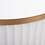 Консоль с ящиком белая с золотом Textured White Console with Gold варинант исполнения - 3 | Loft Concept в Грозном