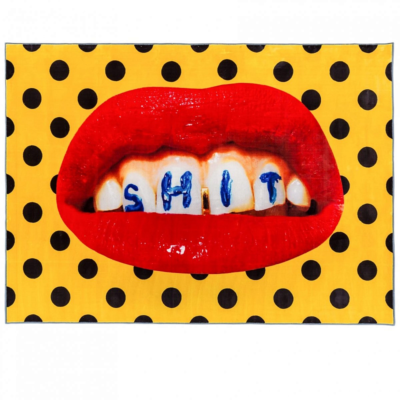 Ковер Seletti Rectangular Rug Teeth Желтый Ковер Seletti Rectangular Rug Teeth Желтый в Грозном | Loft Concept