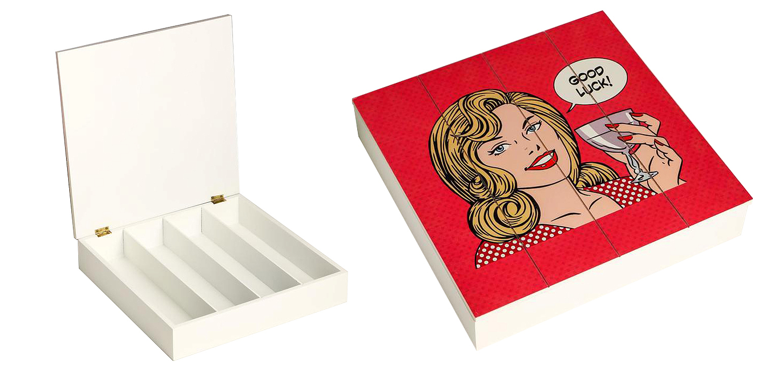 Шкатулка Pop Art Girl red Шкатулка Pop Art Girl red - Loft-Concept в Грозном