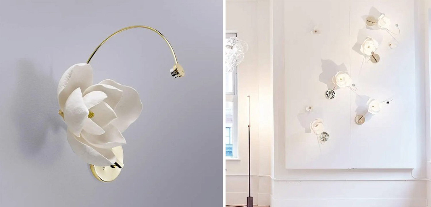 Бра Белый Цветок Lure Sconce by PELLE Бра Белый Цветок Lure Sconce by PELLE - Loft-Concept в Грозном