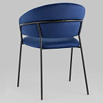 Стул в велюре синего цвета Horizon варинант исполнения - 5 | Loft Concept в Грозном
