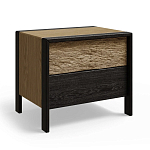 Тумба 2 ящика с подсветкой на рельефном фасаде Warm Industrial варинант исполнения - 2 | Loft Concept в Грозном