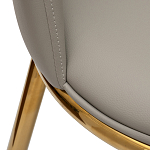 Стул бежевый из экокожи на золотых ножках Attribute of Elegance варинант исполнения - 2 | Loft Concept в Грозном
