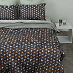 Постельное белье из сатина с принтом треугольники 150х200 см Triangular Dreams варинант исполнения - 8 | Loft Concept в Грозном