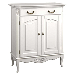 Комод белый из массива бука с ящиком и 2-мя дверцами в стиле прованс White Provence варинант исполнения - 1 | Loft Concept в Грозном