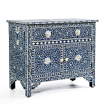 Комод инкрустация костью ORIENTAL Indian синий орнамент варинант исполнения - 2 | Loft Concept в Грозном