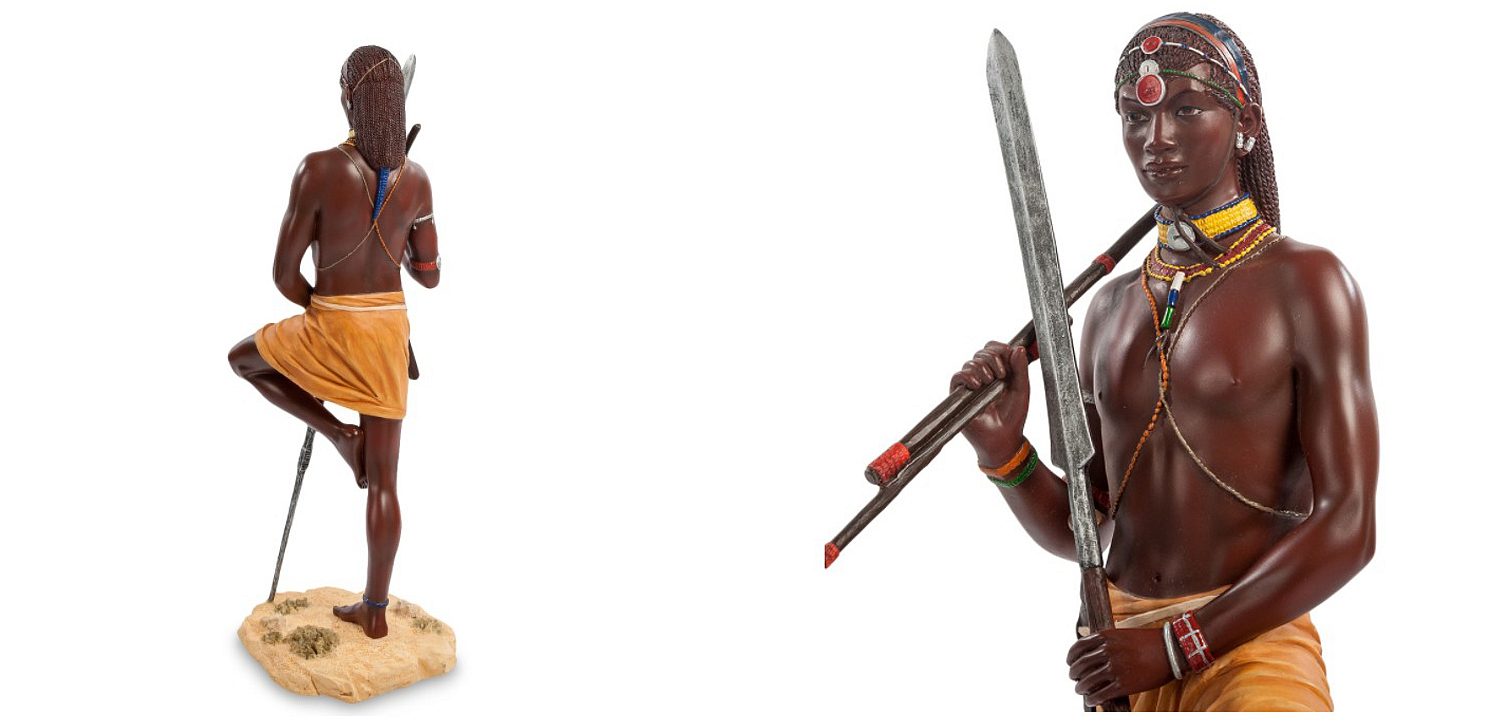 Статуэтка Tribal warrior Masai Статуэтка Tribal warrior Masai - Loft-Concept в Грозном