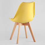 Стул с основой из пластика и мягким сиденьем Arvika Yellow варинант исполнения - 5 | Loft Concept в Грозном