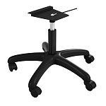 Стул пластиковый красного цвета на колесиках с подъемно-поворотным механизмом Eames Red варинант исполнения - 3 | Loft Concept в Грозном