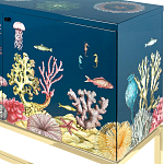 Буфет ручная роспись в морском стиле Cabinet Fondo Marino  варинант исполнения - 2 | Loft Concept в Грозном