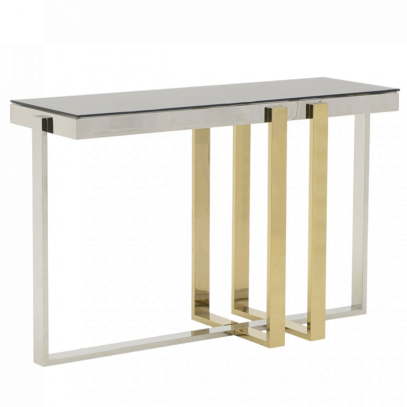 Консоль Geometry Console Черный Глянцевое золото Нержавеющая сталь Консоль Geometry Console Черный Глянцевое золото Нержавеющая сталь в Грозном | Loft Concept